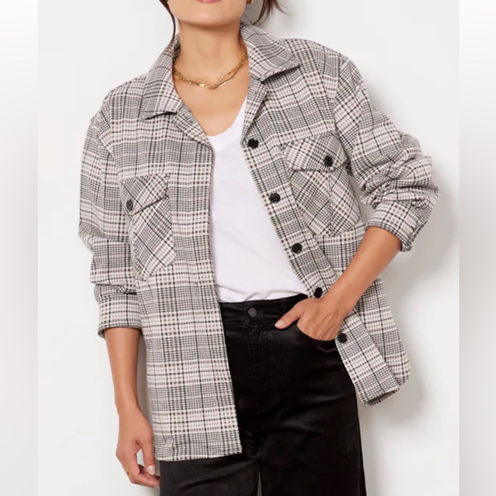 Evereve Sanctuary Kira Plaid Shacket